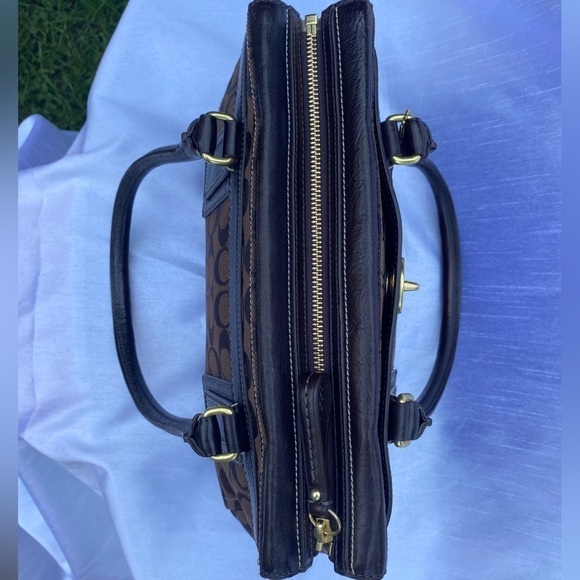 Coach 11062  Hampton Signature Handbag Brown on Brown - Picture 4 of 16